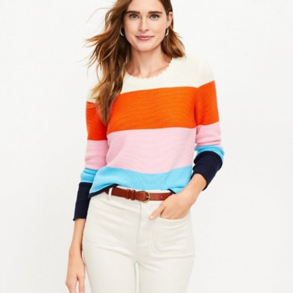 NWOT Loft Knit Stripe Sweater Size XS - Picture 3 of 7